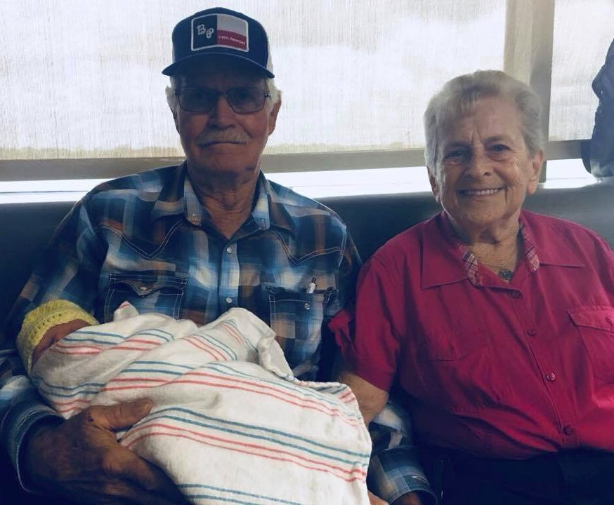 Aunt Joyce &amp; Uncle Richard with one of their grandbabies